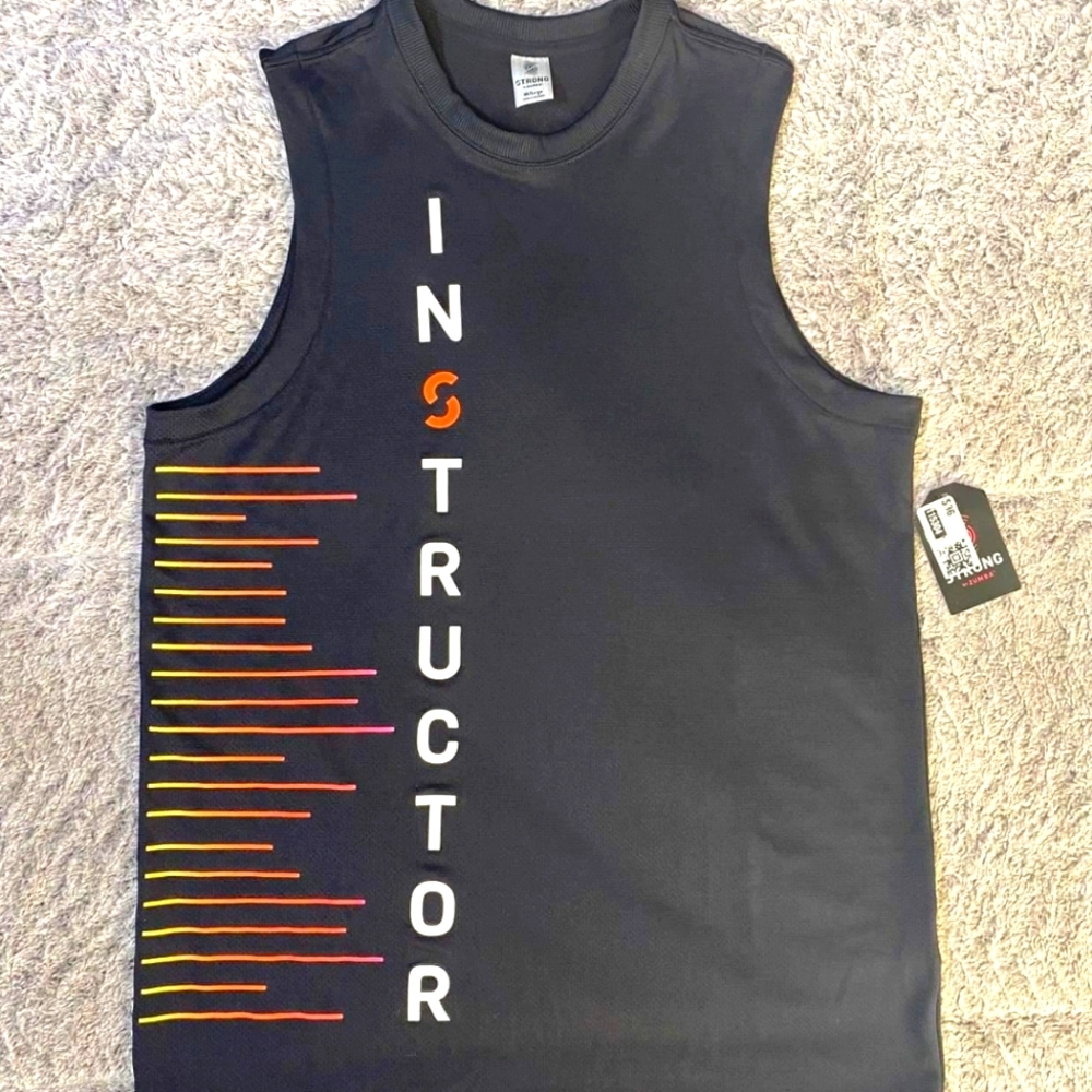 Zumbawear Instructor Muscle Tank Strong by Zumba Bold Black Size M/L MSRP $36